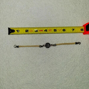 Vintage Fashion Bracelet Flower Metal  and cord